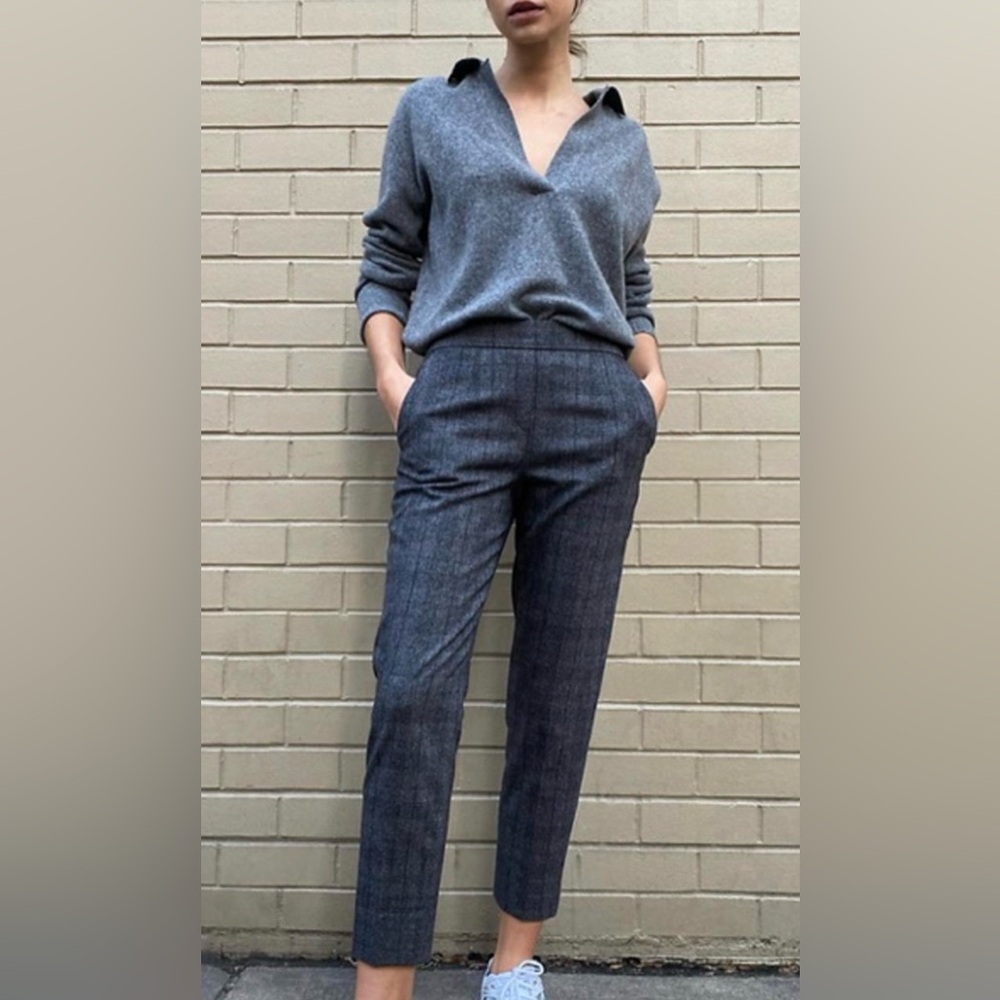 Babaton Grey Plaid Women's Pants